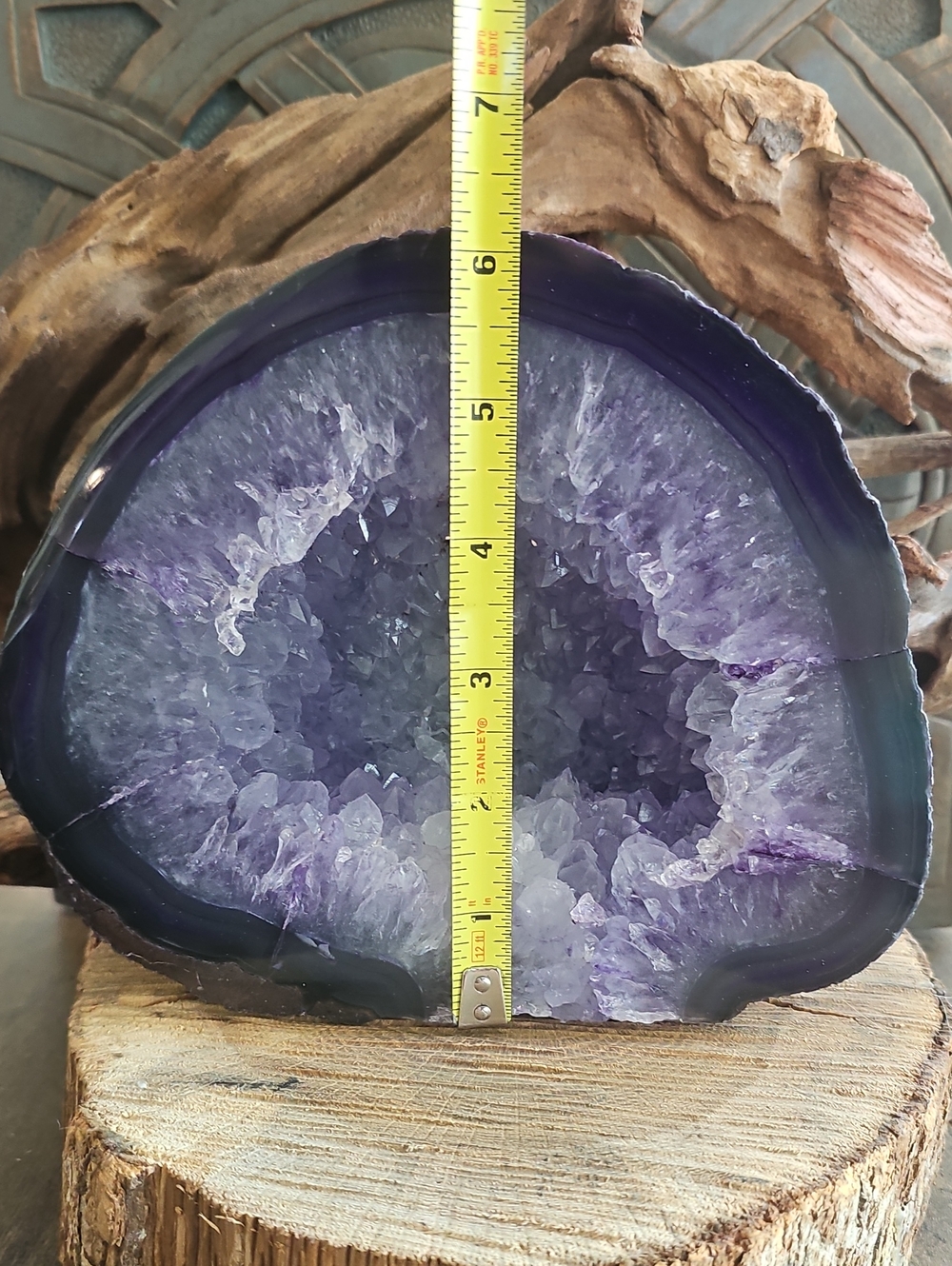 Amethyst Geode Display Piece - Deep Purple Crystals - Picture 4 of 7